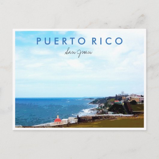 San Juan Puerto Rico Foto Souvenir Postkarte (Vorderseite)