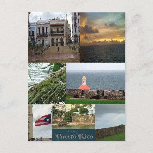 San Juan, Puerto Rico FotoCollage Postkarte (Vorderseite)