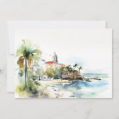 San Juan Puerto Rico Landscape Rehearsal Dinner Einladung (Rückseite)