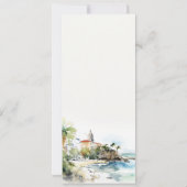 San Juan Puerto Rico Landscape Wedding Menu Card Einladung (Rückseite)