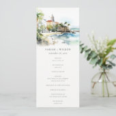 San Juan Puerto Rico Landscape Wedding Program Einladung (Stehend Vorderseite)