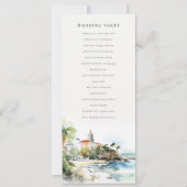 San Juan Puerto Rico Landscape Wedding Program Einladung (Rückseite)