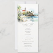 San Juan Puerto Rico Landscape Wedding Program Einladung (Vorderseite)