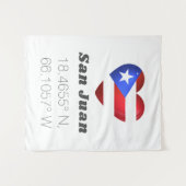 San Juan Puerto Rico Latitude Wandteppich (Vorderseite (Horizontal))