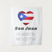 San Juan Puerto Rico Latitude Wandteppich (Vorderseite)