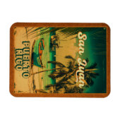San Juan Puerto Rico Palm Tree Souvenirs 60er Magnet (Horizontal)