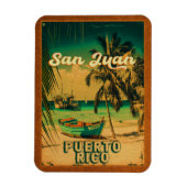 San Juan Puerto Rico Palm Tree Souvenirs 60er Magnet (Vertikal)