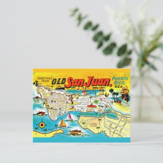 San Juan Puerto Rico Postkarte (Stehend Vorderseite)