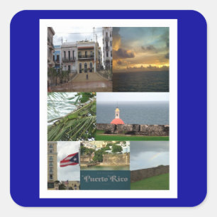 San Juan, Puerto Rico Quadratischer Aufkleber
