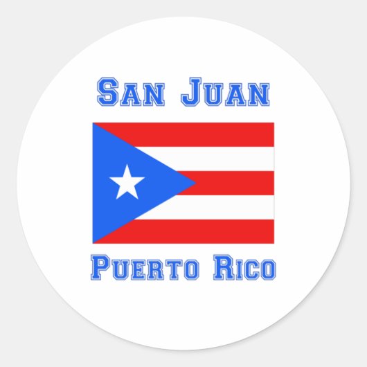 San Juan Puerto Rico Runder Aufkleber (Vorderseite)