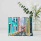 San Juan Puerto Rico Schöne Pastelle Postkarte (Stehend Vorderseite)