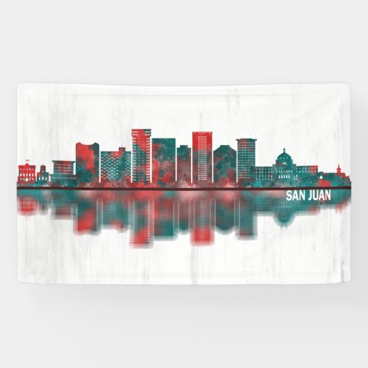 San Juan Puerto Rico Skyline Banner (Horizontal)