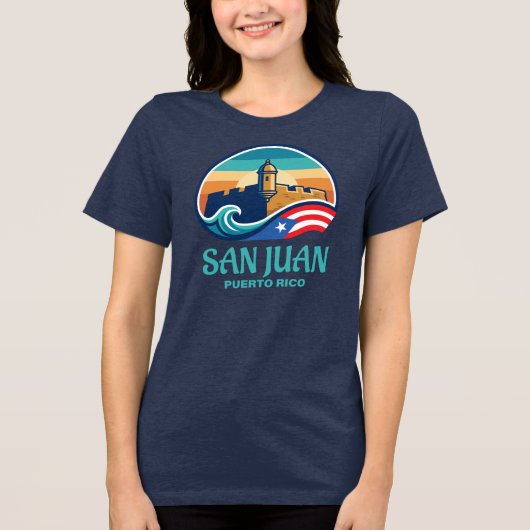 San Juan Puerto Rico Tri-Blend Shirt (Vorderseite)