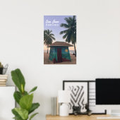 San Juan Puerto Rico Tropical Beach Sunset Foto Poster (Heimbüro)