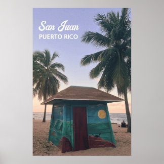 San Juan Puerto Rico Tropical Beach Sunset Foto Poster