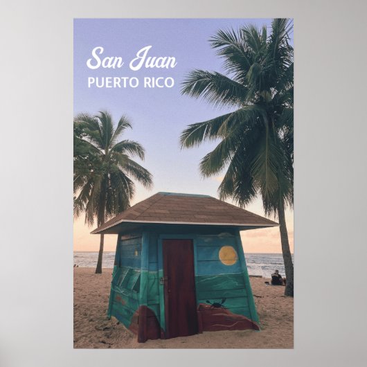 San Juan Puerto Rico Tropical Beach Sunset Foto Poster (Vorne)