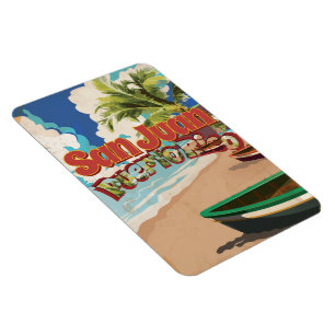 San Juan Puerto Rico Vintage-Reiseplakat Magnet