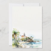 San Juan Puerto Rico Watercolor Landscape Birthday Einladung (Rückseite)