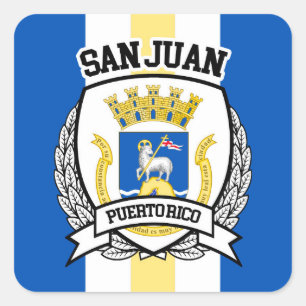 San Juan Quadratischer Aufkleber