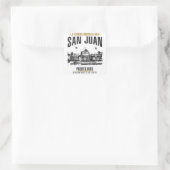San Juan Quadratischer Aufkleber (Tasche)