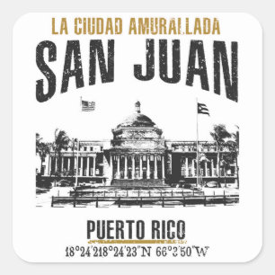 San Juan Quadratischer Aufkleber