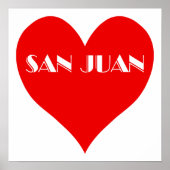 San Juan Red Heart Poster (Vorne)