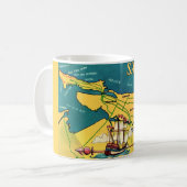San Juan Retro Map Tasse (Vorderseite Links)