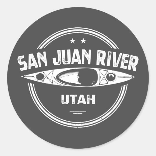 San Juan River, Utah Runder Aufkleber (Vorderseite)