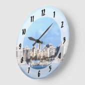 San Juan Skyline Große Wanduhr (Winkel)