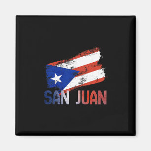 San Juan Stadt Puerto Rico Flagge Vintage Roots Bo Magnet