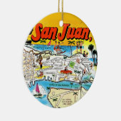San Juan Vintage Karte Keramik Ornament (Rechts)