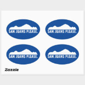 San Juans Bitte Ovaler Aufkleber (Blatt)