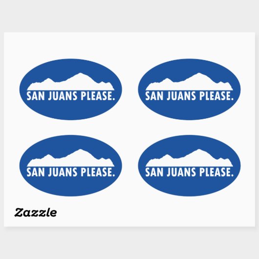 San Juans Bitte Ovaler Aufkleber (Blatt)