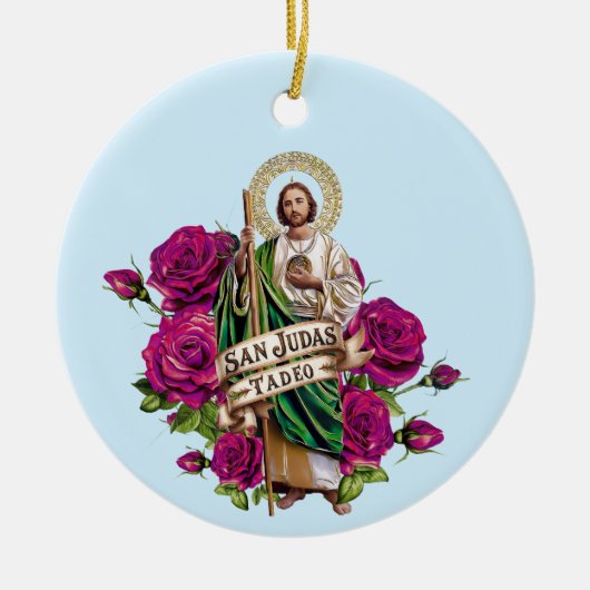 San Judas Tadeo Keramik Ornament (Vorne)