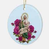 San Judas Tadeo Keramik Ornament (Links)