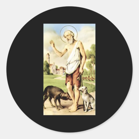 San Lazaro Cuba Babalu Aye Runder Aufkleber (Vorderseite)