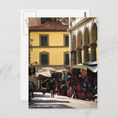 San Lorenzo Markt in Florenz, Italien Postkarte (Vorne/Hinten)