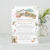 San Luis Obispo Bachelorette Weekend Itinerary Einladung (Stehend Vorderseite)