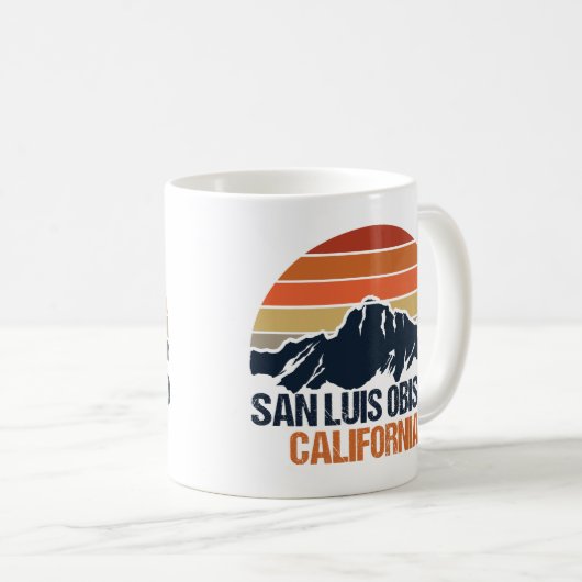 San Luis Obispo California Mountain Sunset Kaffeetasse (VorderseiteRechts)