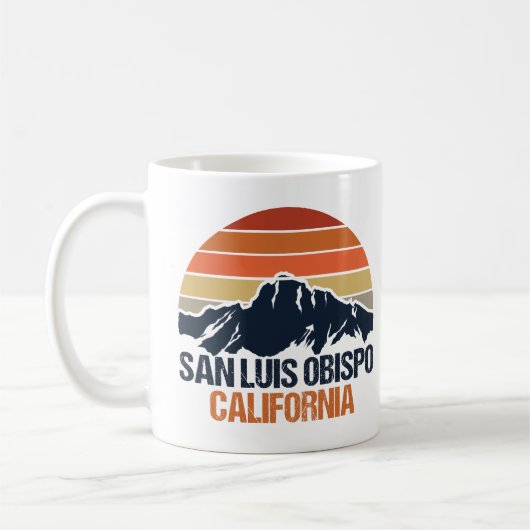 San Luis Obispo California Mountain Sunset Kaffeetasse (Links)