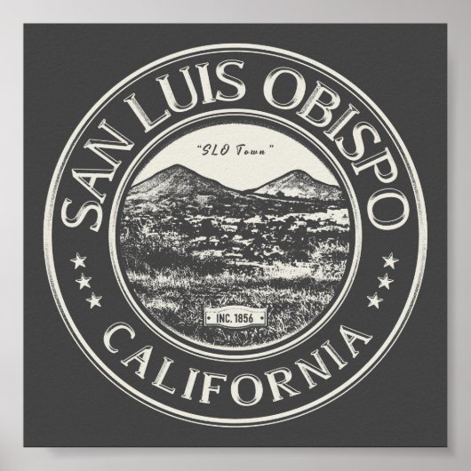 SAN LUIS OBISPO CALIFORNIA POSTER (Vorne)