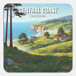 San Luis Obispo California Quadratischer Aufkleber