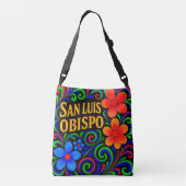 SAN LUIS OBISPO FLORAL TOTE BAG. TRAGETASCHEN MIT LANGEN TRÄGERN (Rückseite)
