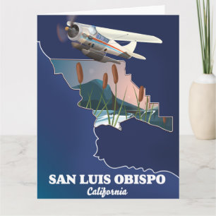 San Luis Obispo Kalifornien Karte Postkarte