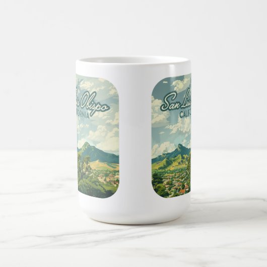 San Luis Obispo SLO California Central Coast Retro Kaffeetasse (Mittel)