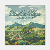 San Luis Obispo SLO California Central Coast Retro Magnet (Vorne)