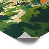 San Luis Obispo SLO California Central Coast Retro Poster (Ecke)