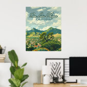 San Luis Obispo SLO California Central Coast Retro Poster (Heimbüro)