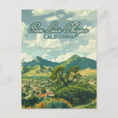 San Luis Obispo SLO California Central Coast Retro Postkarte (Vorderseite)