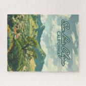 San Luis Obispo SLO California Central Coast Retro Puzzle (Horizontal)
